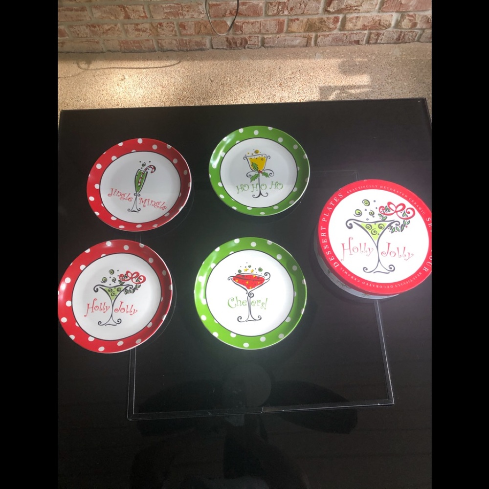 Christmas dessert plates